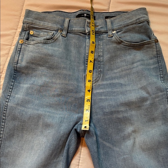 7 For All Mankind Light Blue raw hem Jeans sz27 - Picture 7 of 9